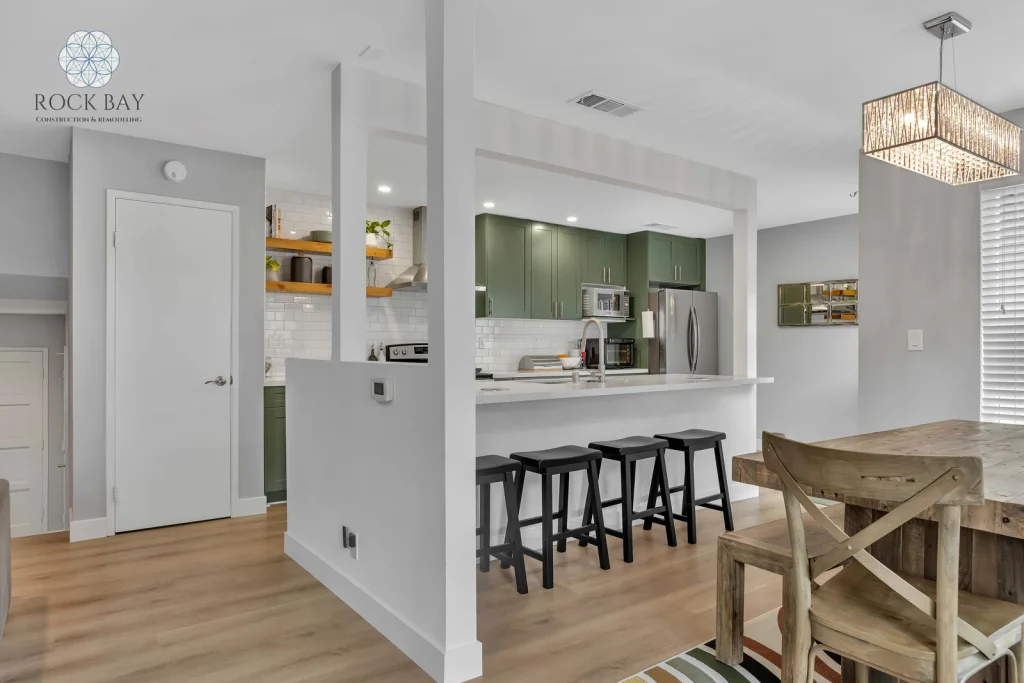 Kitchen home renovation open concept dining