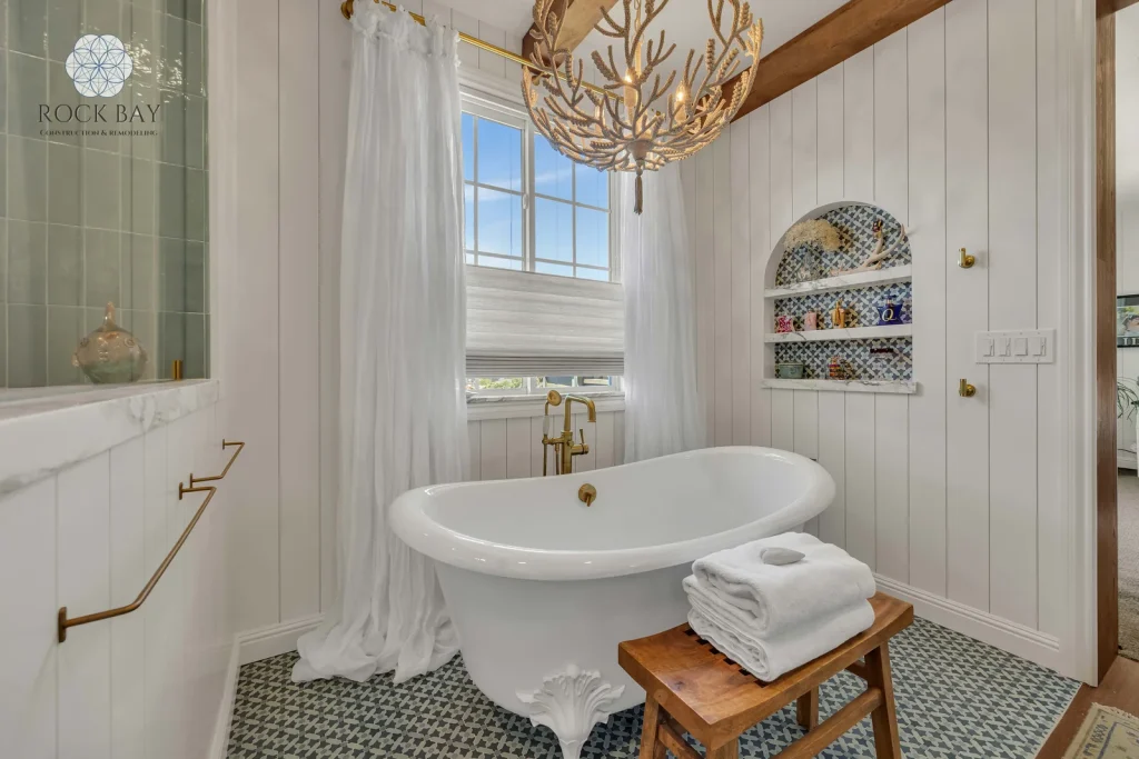 Bathroom remodeling contractors tub glass shower